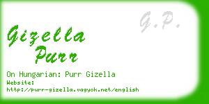 gizella purr business card